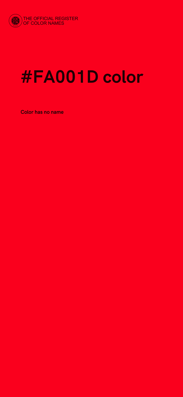 #FA001D color image