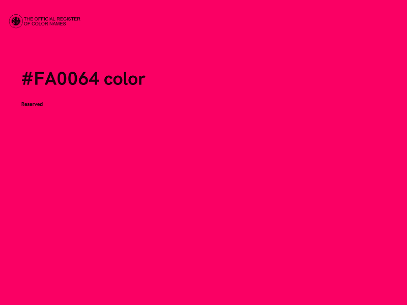 #FA0064 color image