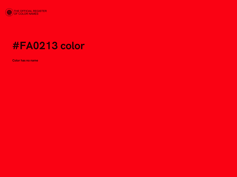 #FA0213 color image