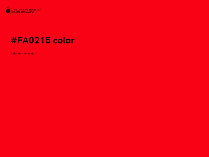 #FA0215 color image