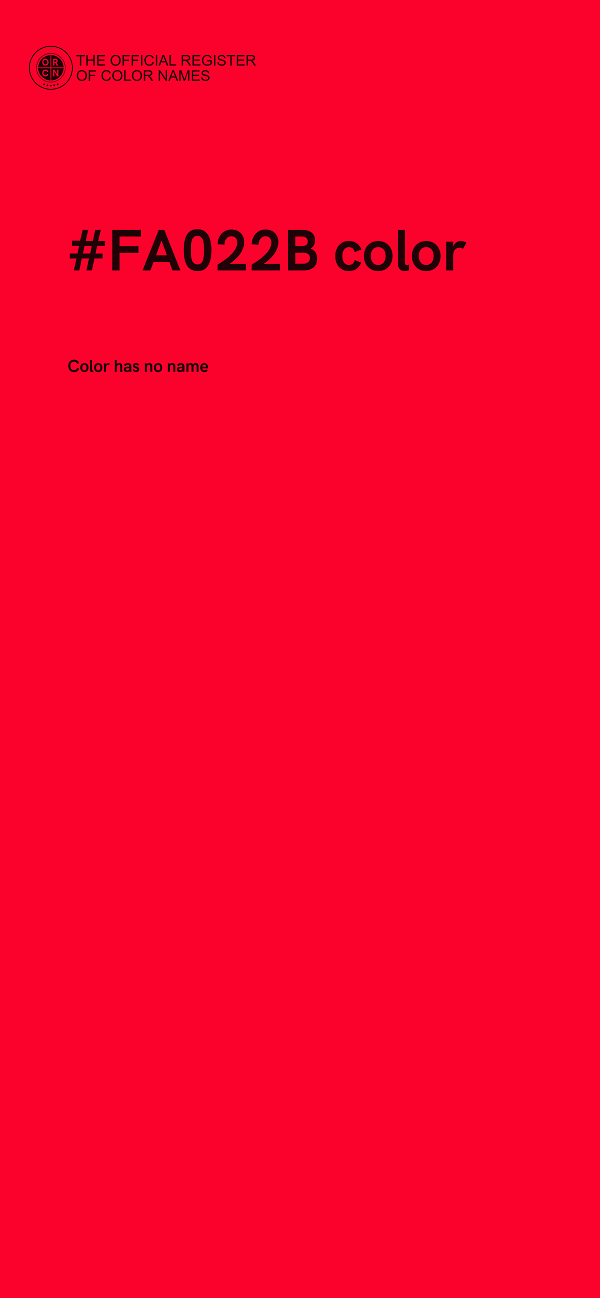 #FA022B color image