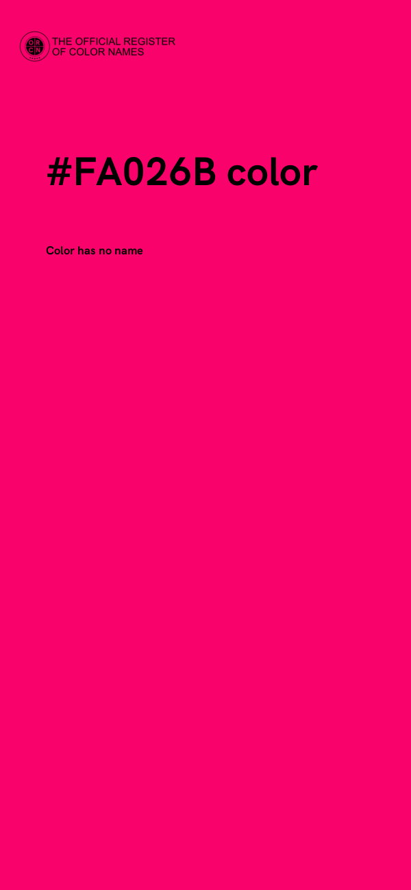 #FA026B color image