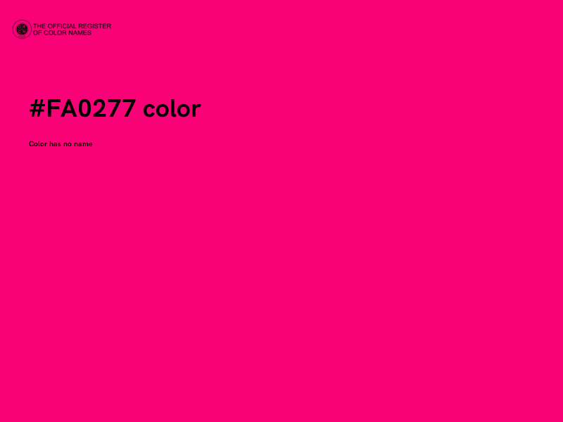 #FA0277 color image