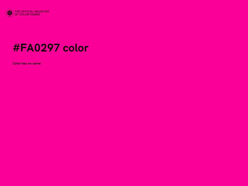 #FA0297 color image