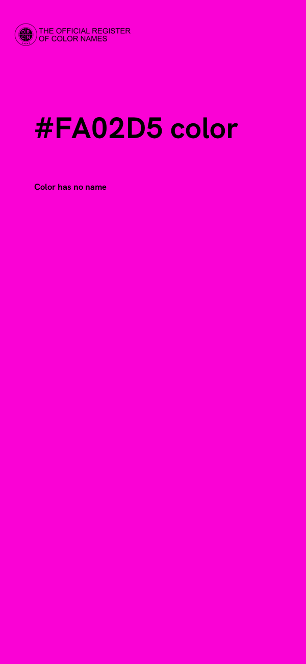 #FA02D5 color image