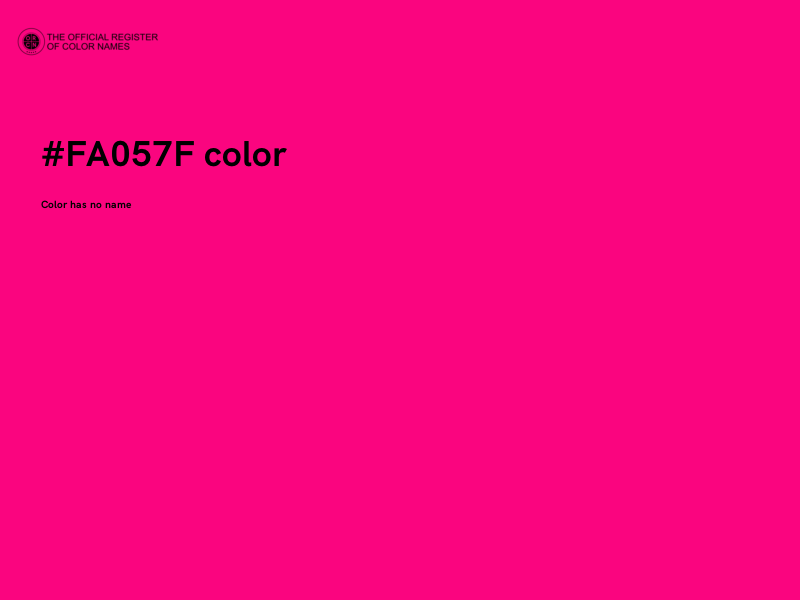 #FA057F color image