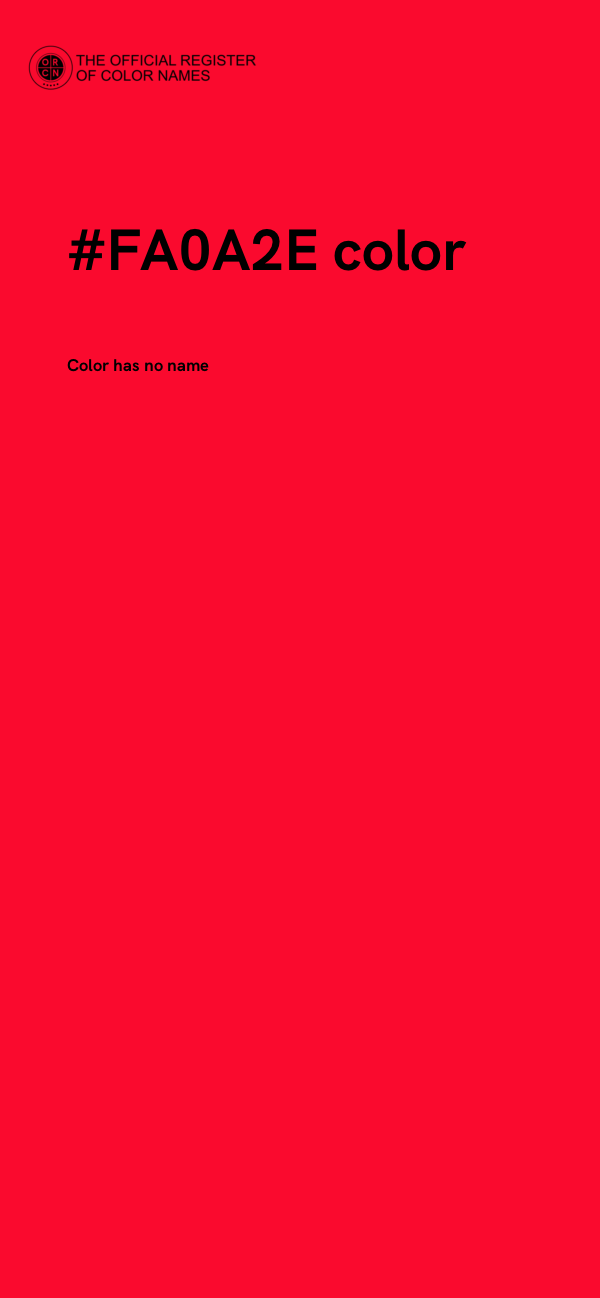 #FA0A2E color image
