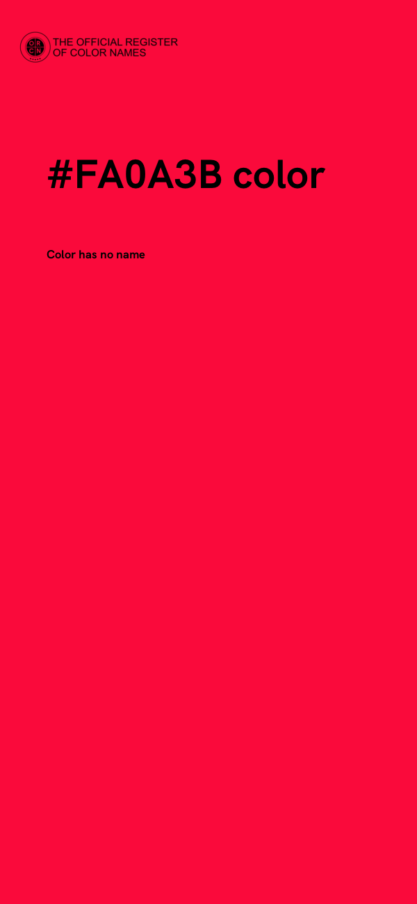 #FA0A3B color image