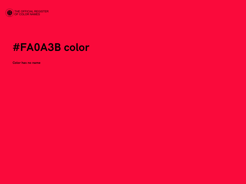 #FA0A3B color image