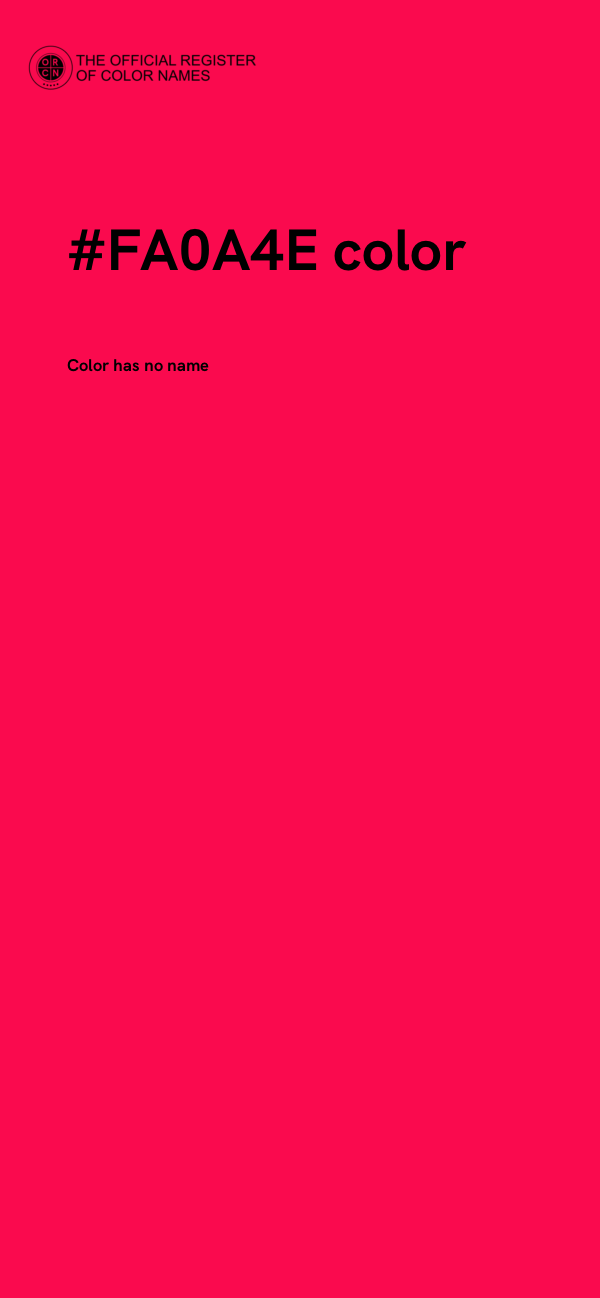 #FA0A4E color image