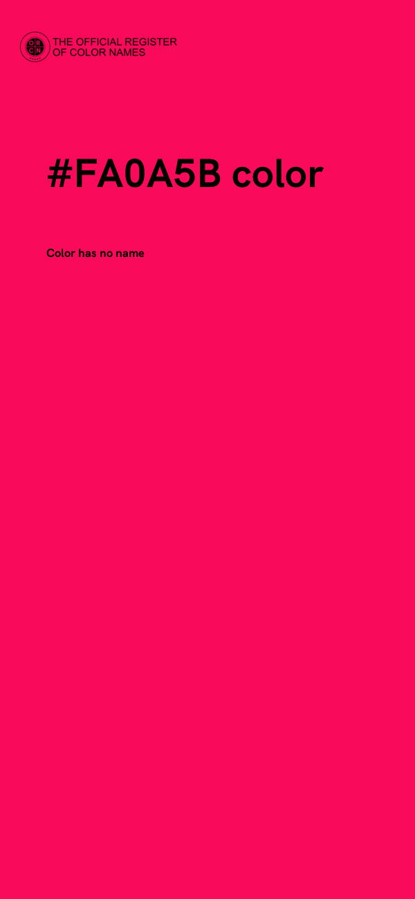 #FA0A5B color image