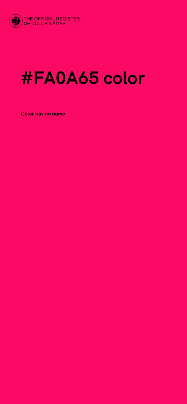 #FA0A65 color image