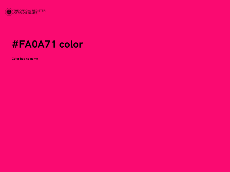 #FA0A71 color image