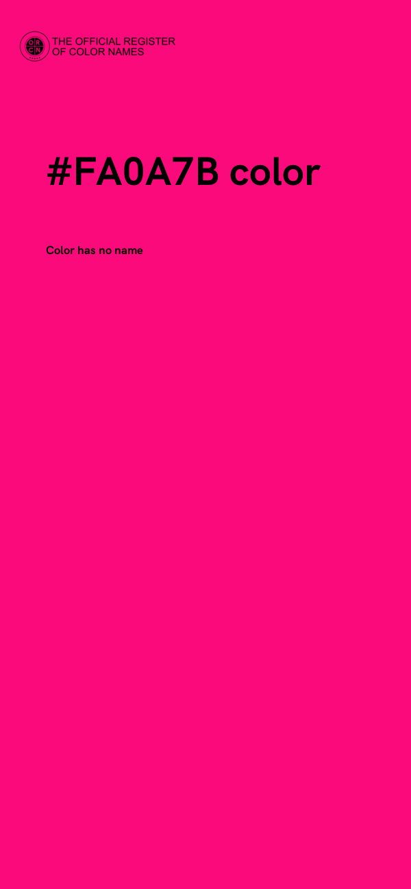 #FA0A7B color image