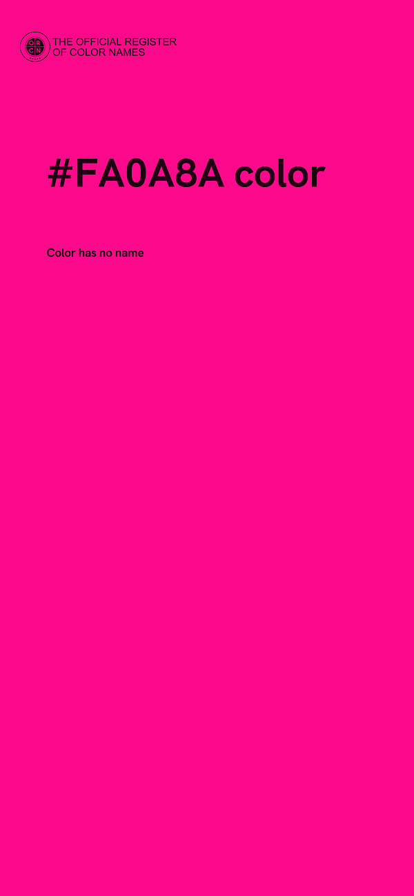 #FA0A8A color image