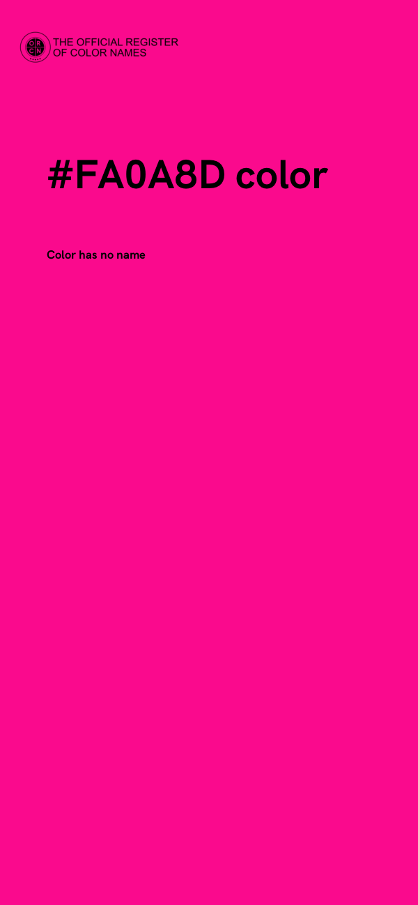 #FA0A8D color image