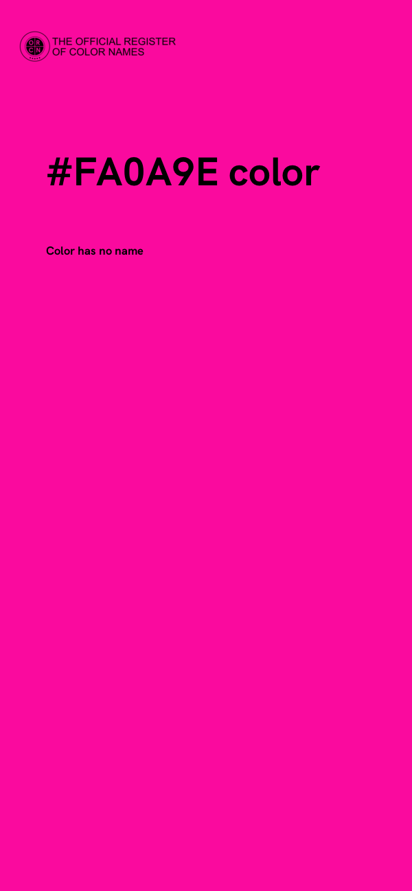 #FA0A9E color image