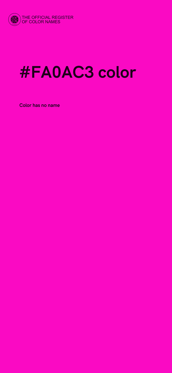 #FA0AC3 color image