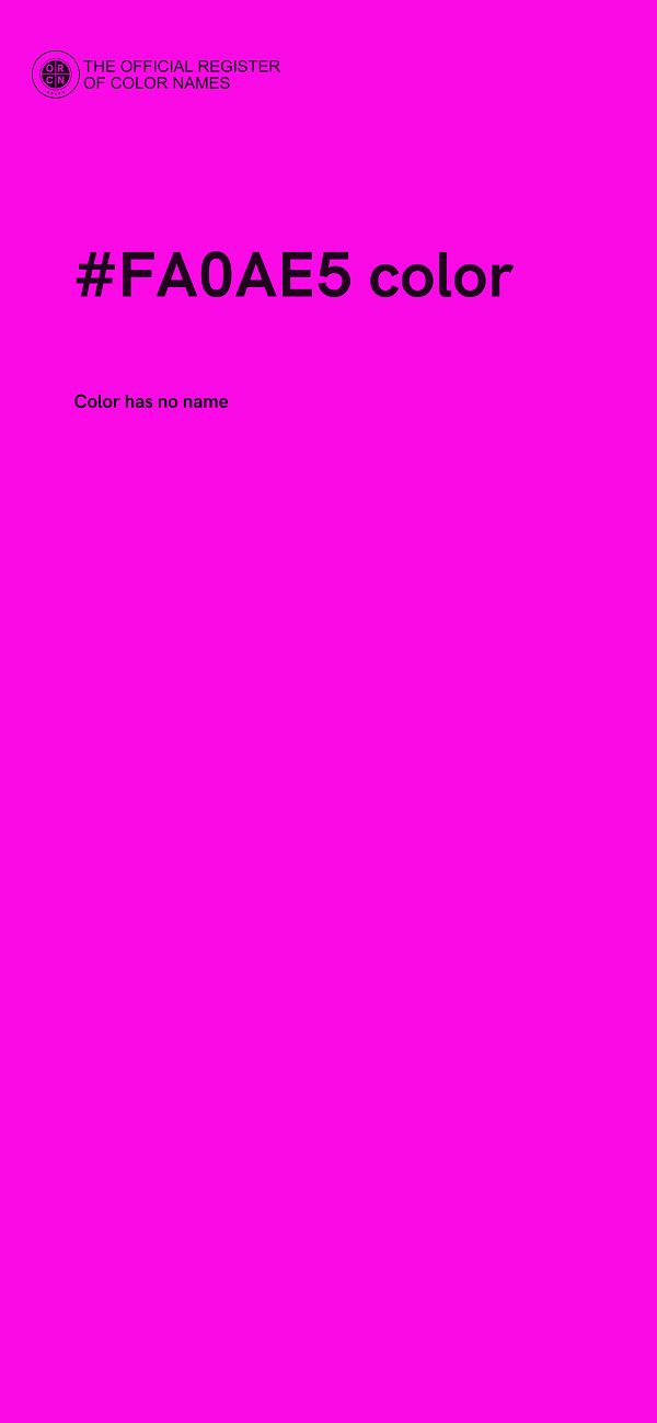 #FA0AE5 color image