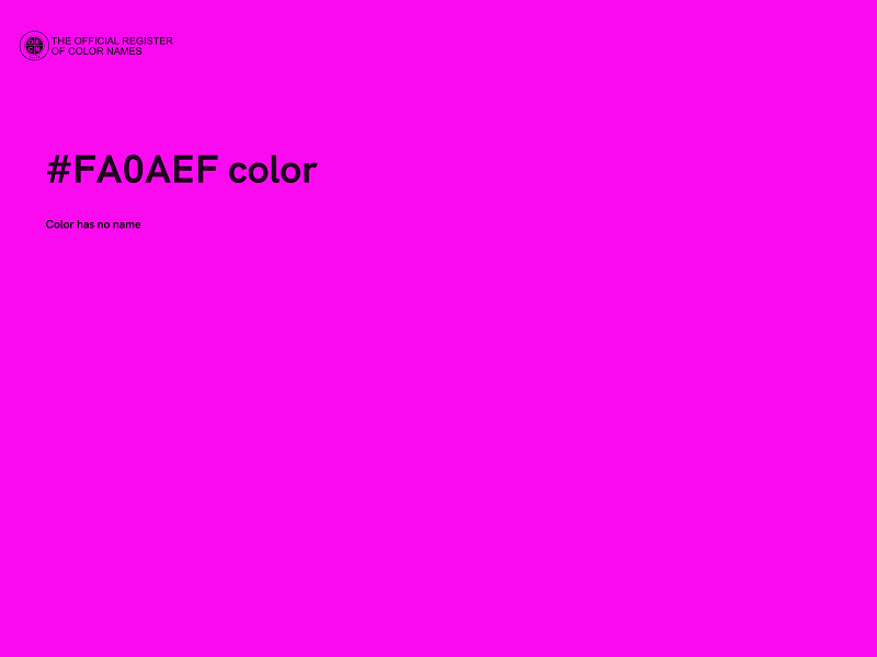 #FA0AEF color image