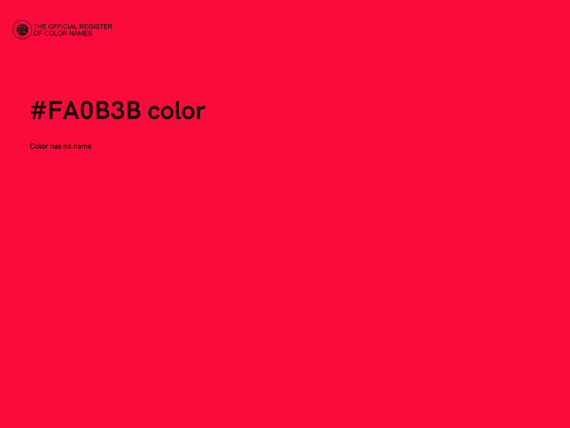 #FA0B3B color image