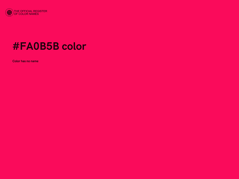 #FA0B5B color image