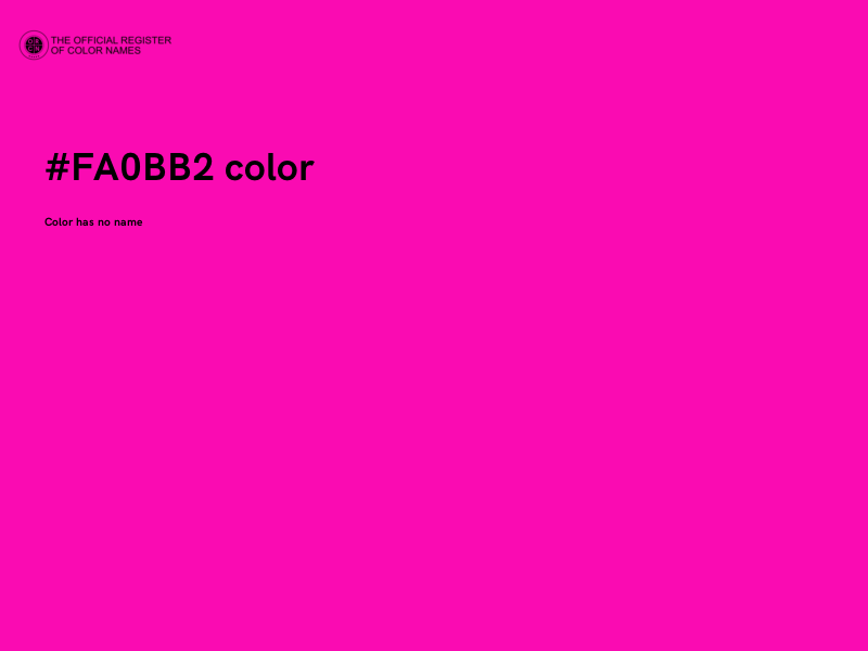 #FA0BB2 color image