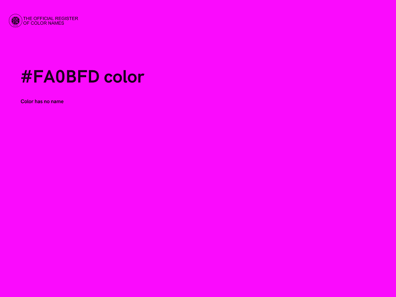 #FA0BFD color image