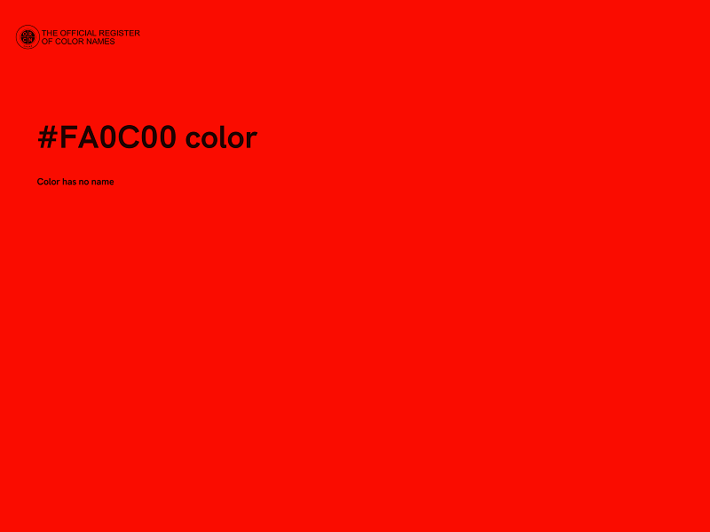 #FA0C00 color image