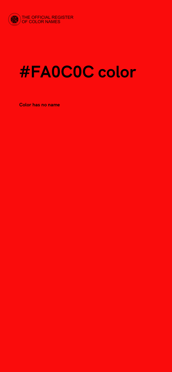 #FA0C0C color image