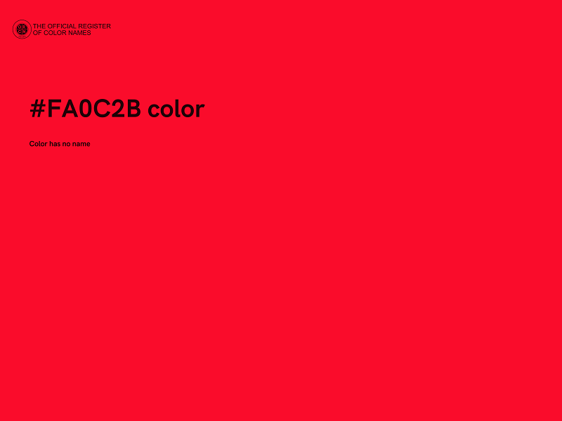 #FA0C2B color image