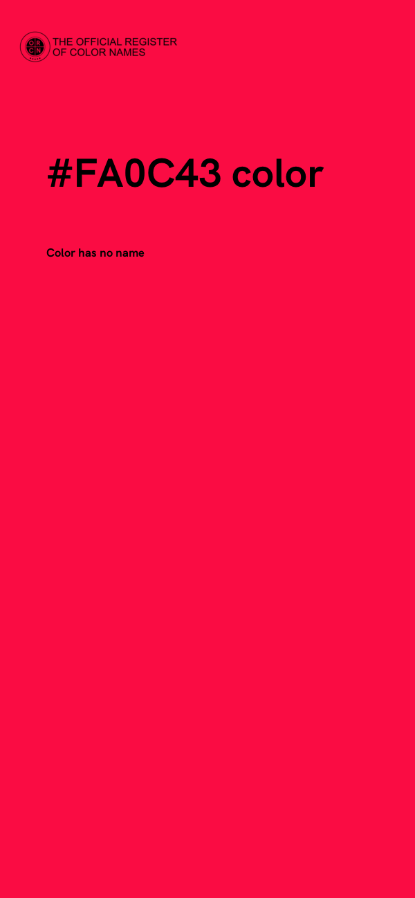 #FA0C43 color image