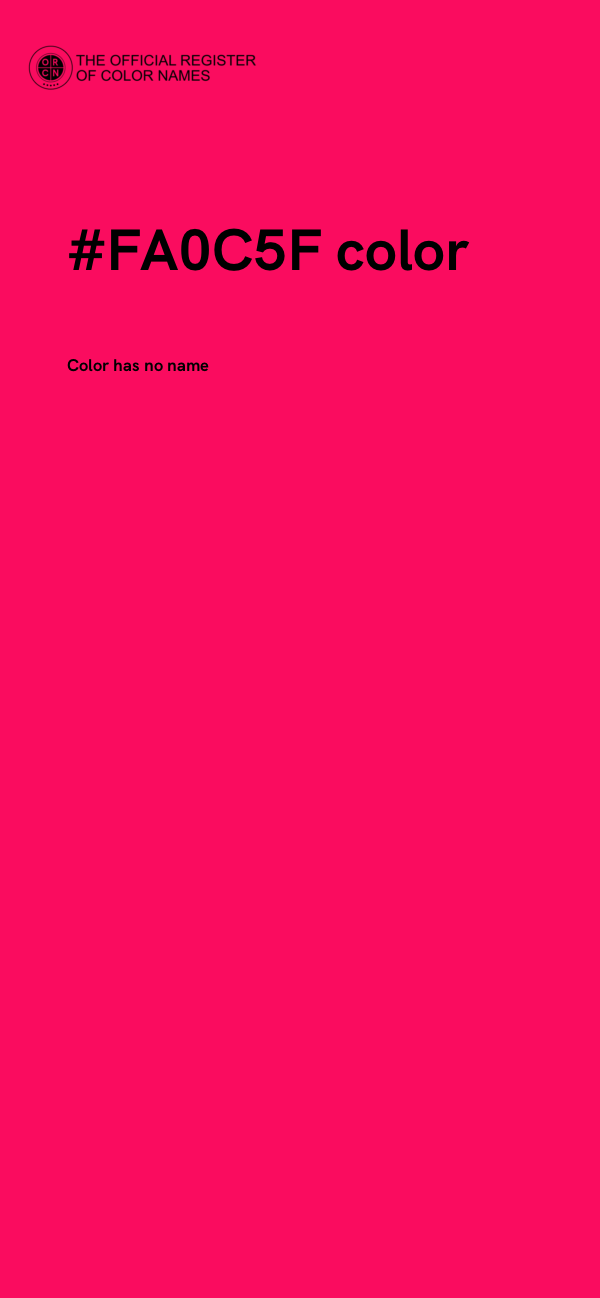 #FA0C5F color image
