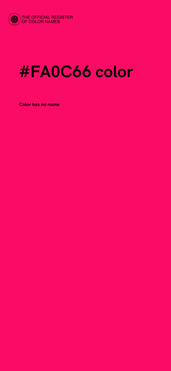 #FA0C66 color image