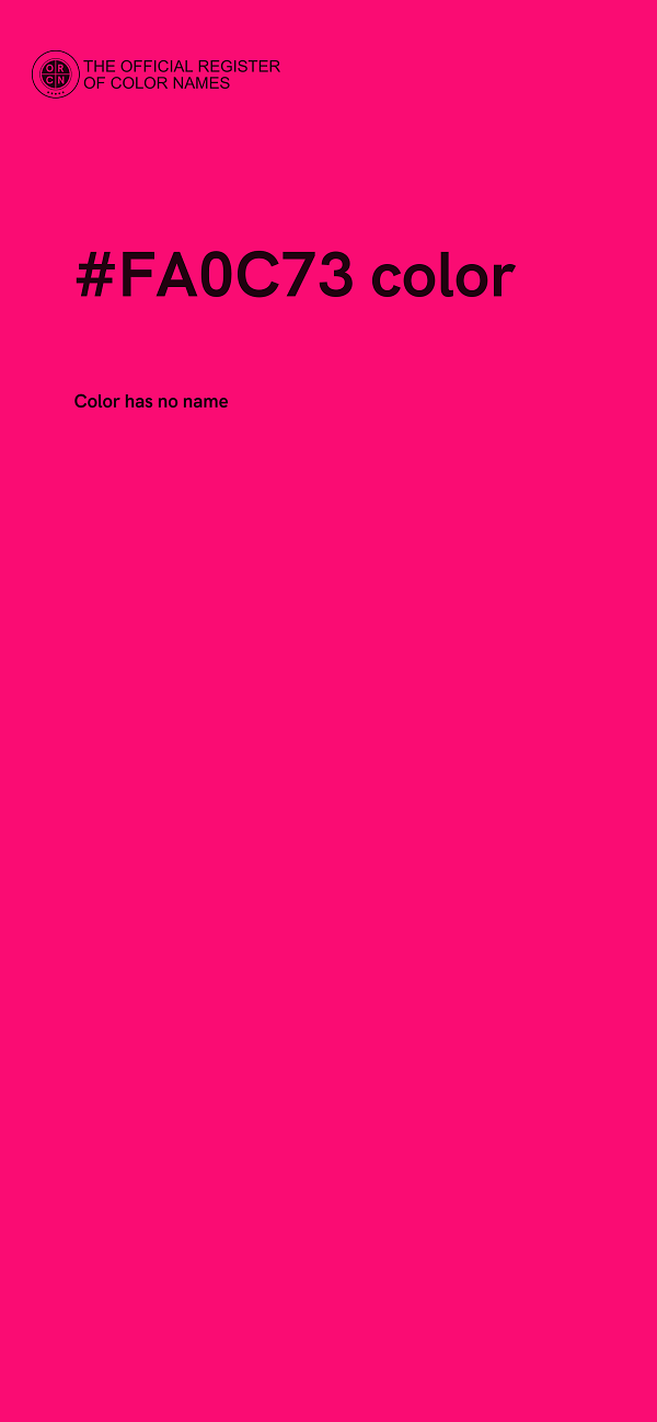 #FA0C73 color image