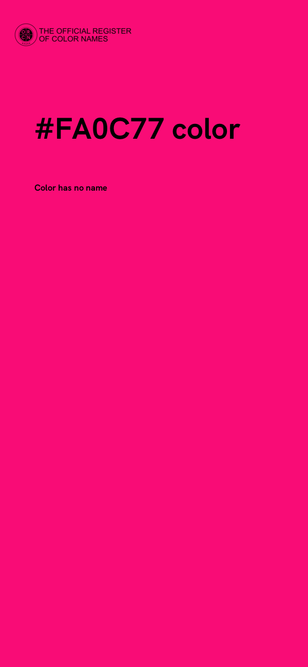 #FA0C77 color image