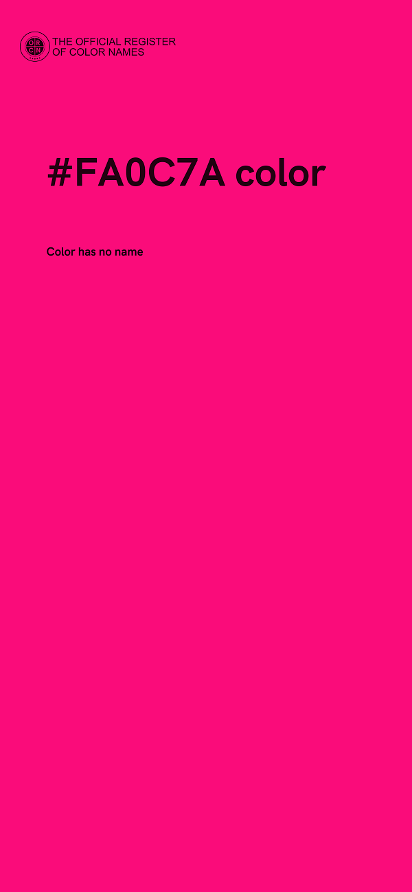 #FA0C7A color image