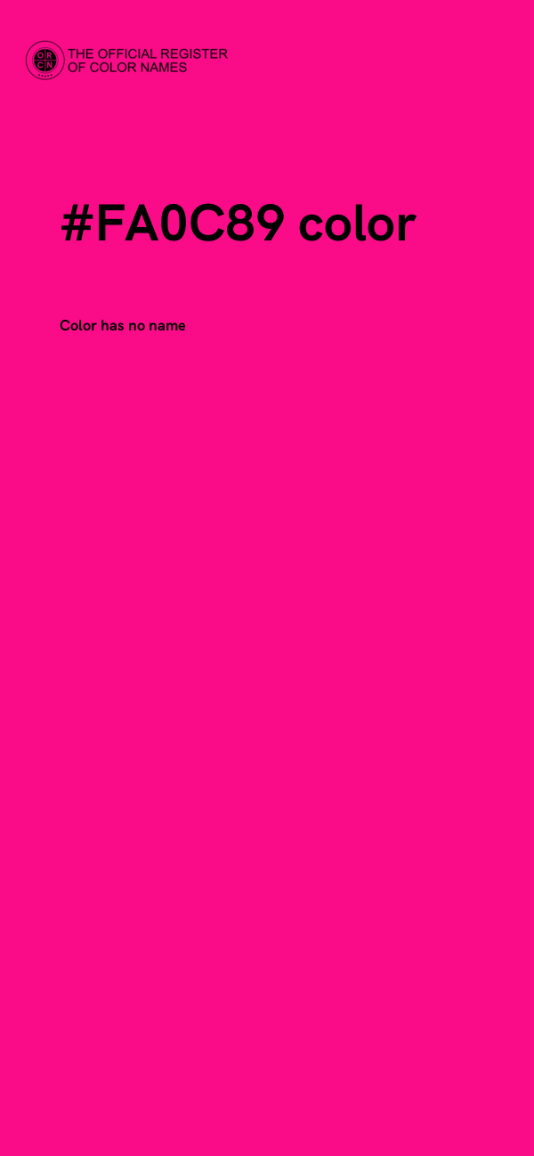 #FA0C89 color image