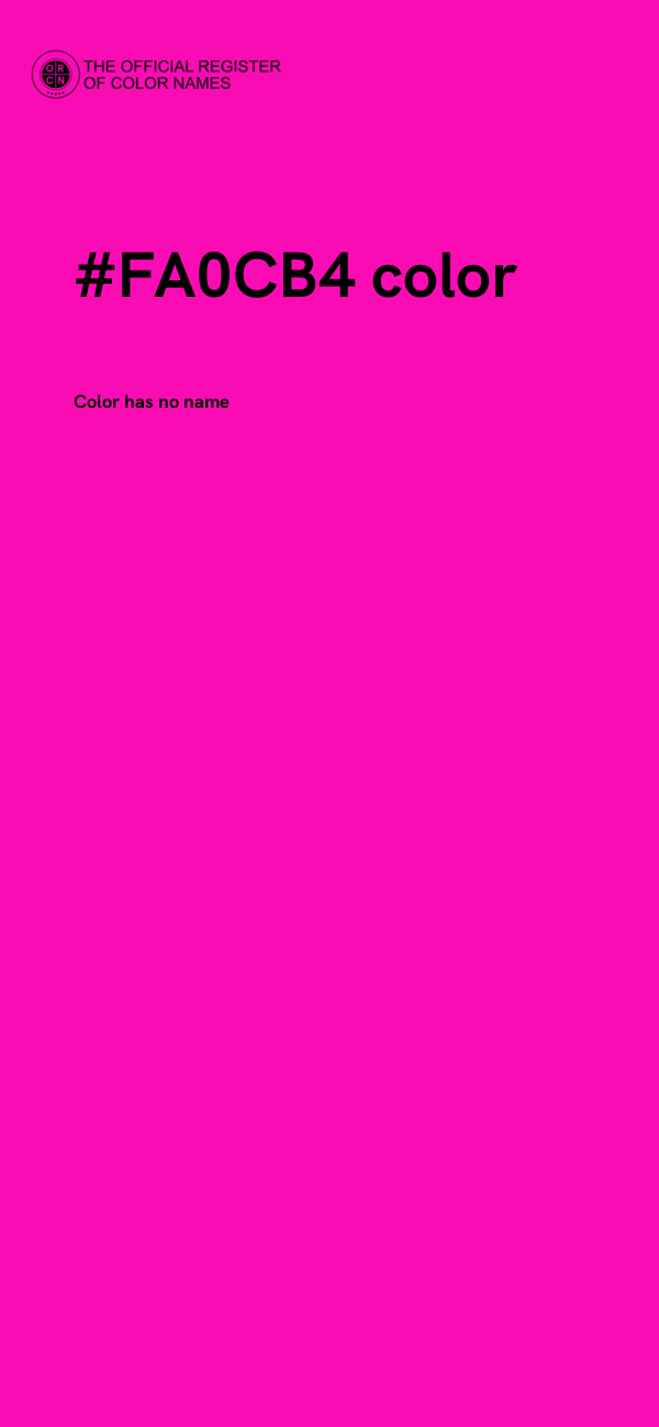 #FA0CB4 color image