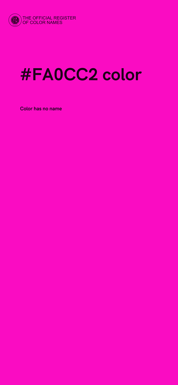 #FA0CC2 color image
