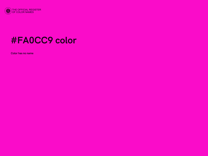 #FA0CC9 color image