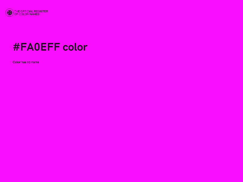 #FA0EFF color image