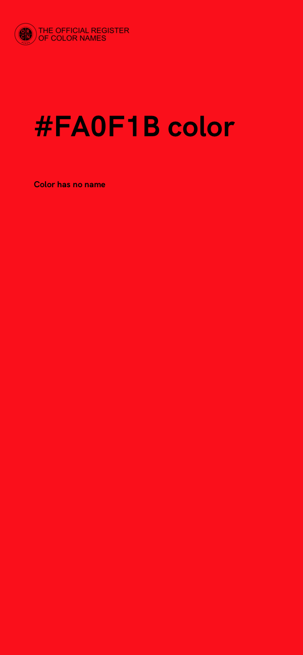 #FA0F1B color image