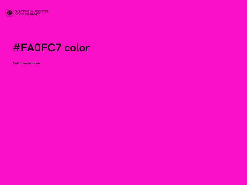 #FA0FC7 color image