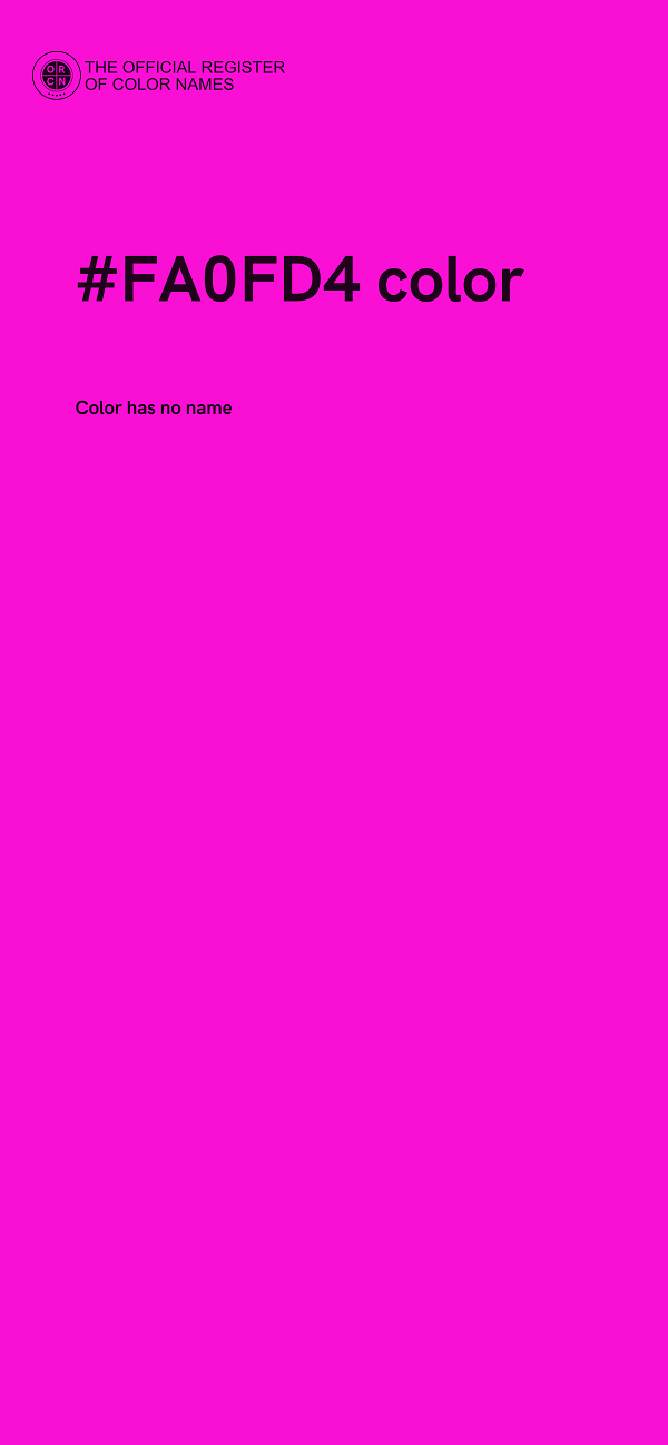 #FA0FD4 color image