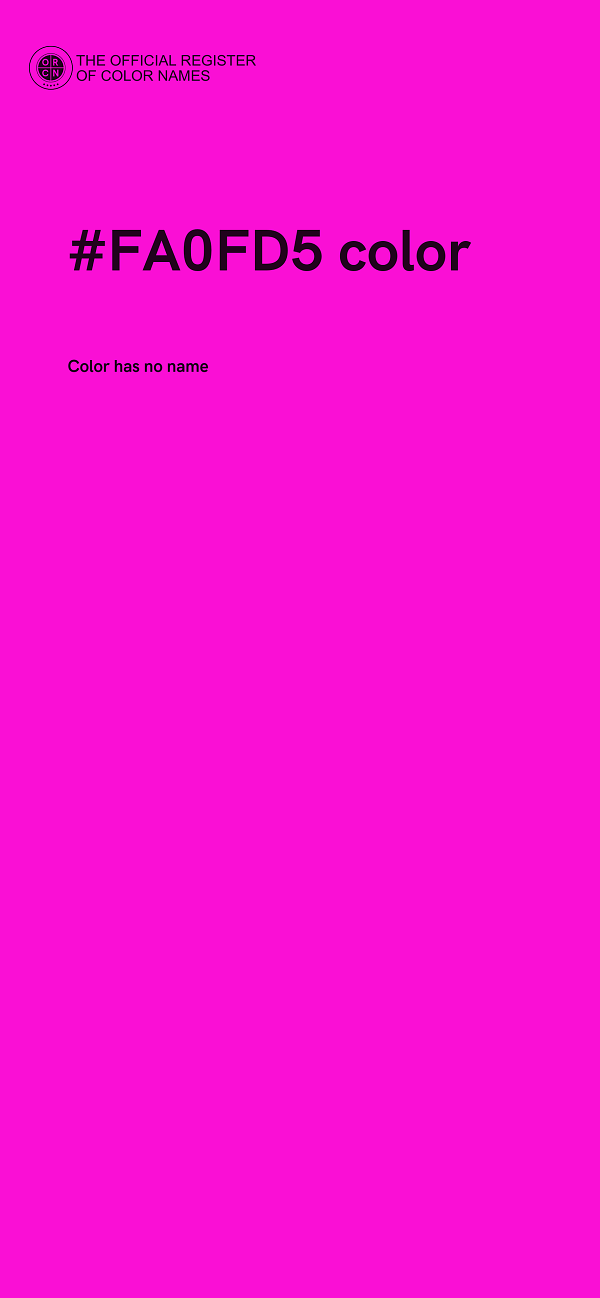 #FA0FD5 color image