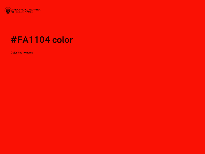 #FA1104 color image