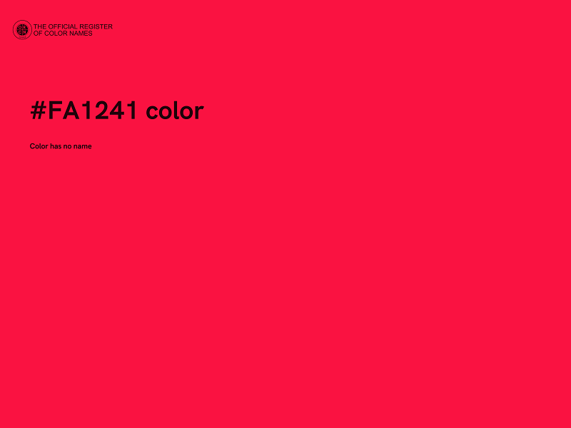 #FA1241 color image