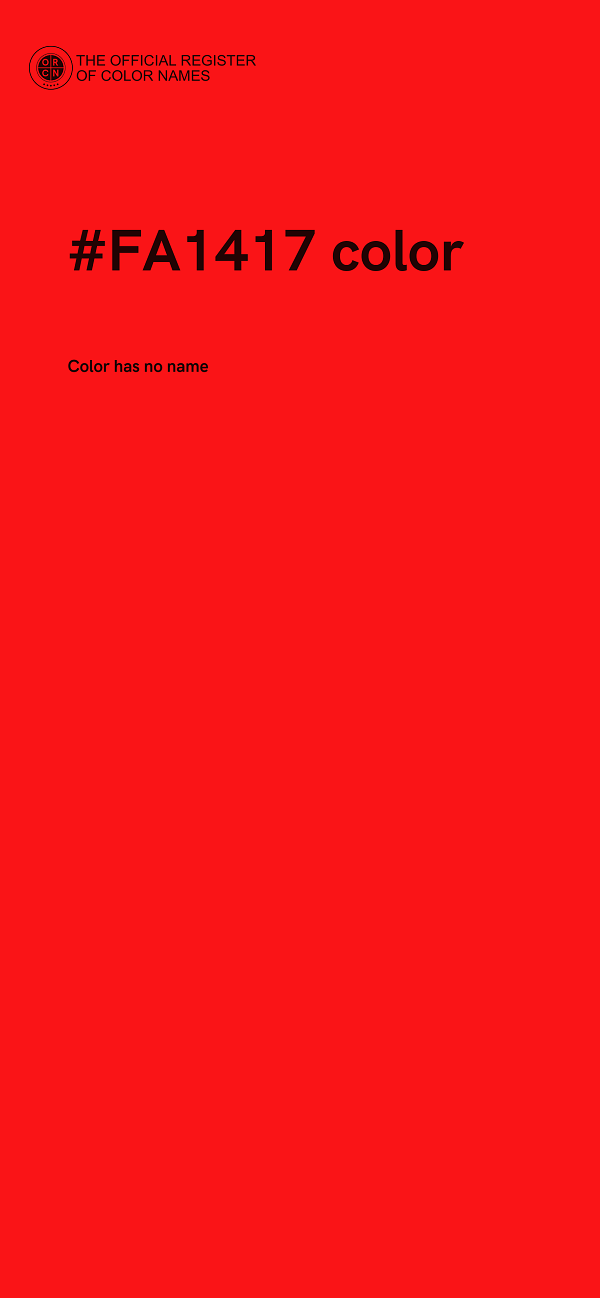 #FA1417 color image