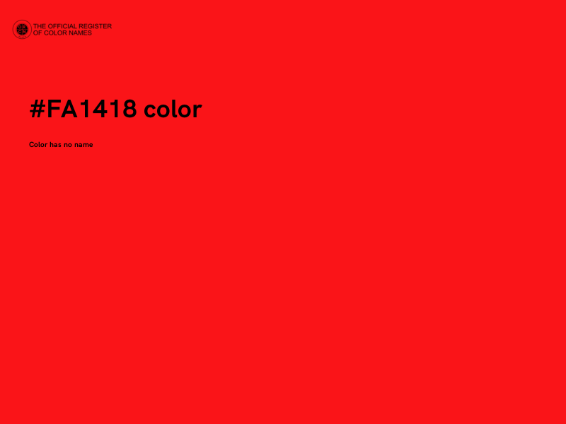 #FA1418 color image